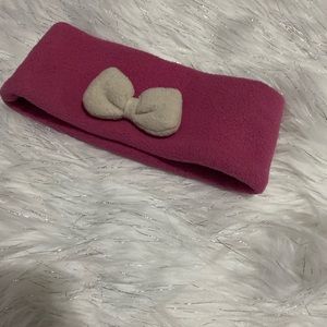 Pink Headband with White Bow